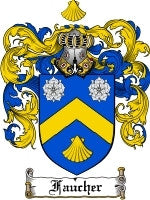 Faucher coat of arms family crest download
