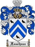Faucheux coat of arms family crest download