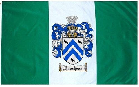 Faucheux family crest coat of arms flag