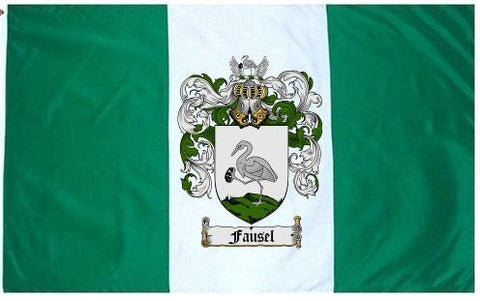 Fausel family crest coat of arms flag