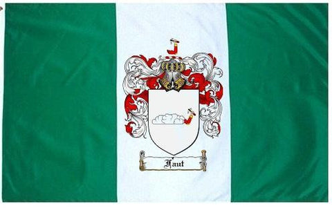 Faut family crest coat of arms flag
