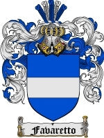 Favaretto coat of arms family crest download