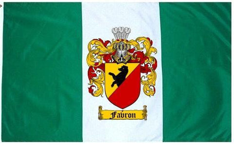 Favron family crest coat of arms flag