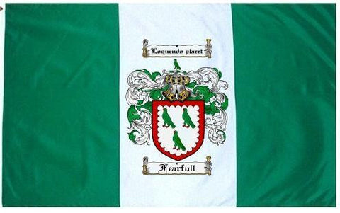 Fearfull family crest coat of arms flag