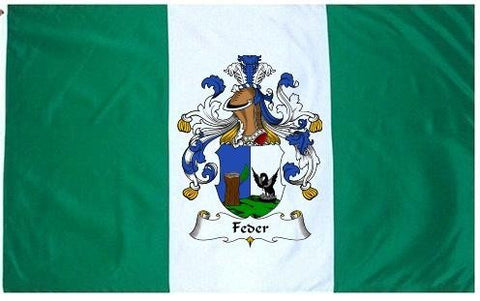 Feder family crest coat of arms flag