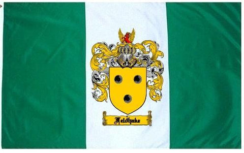 Feldhake family crest coat of arms flag