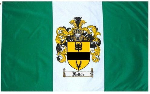 Fellde family crest coat of arms flag