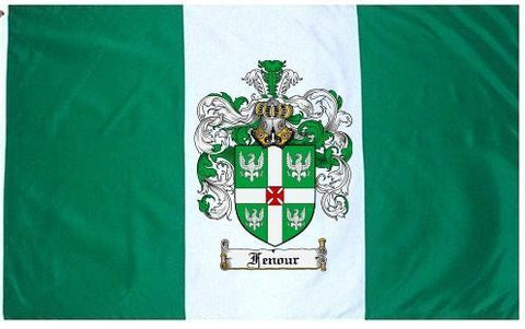 Fenour family crest coat of arms flag