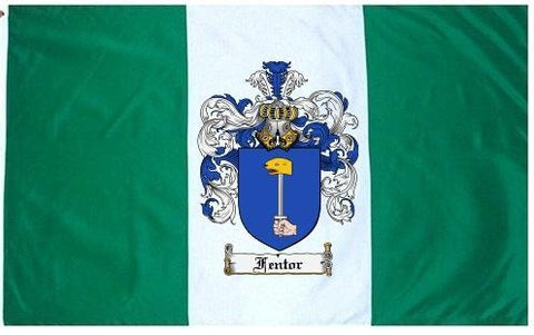 Fentor family crest coat of arms flag