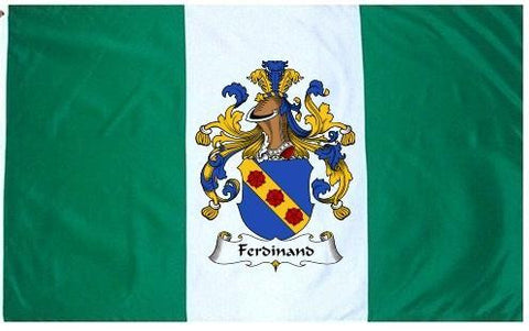Ferdinand family crest coat of arms flag