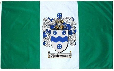 Ferlemann family crest coat of arms flag