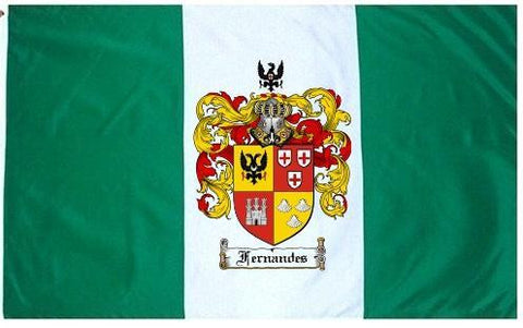 Fernandes family crest coat of arms flag