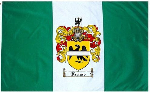 Ferraro family crest coat of arms flag