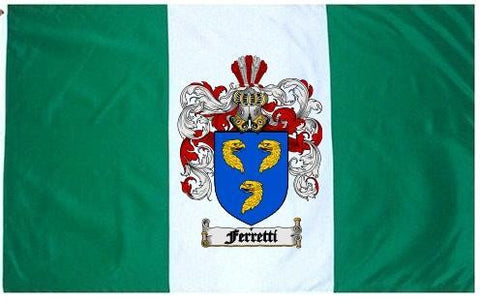 Ferretti family crest coat of arms flag