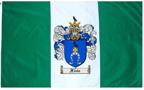 Fiala family crest coat of arms flag