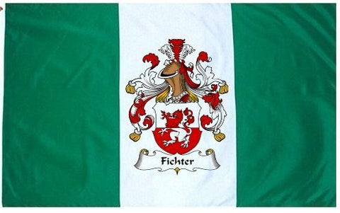 Fichter family crest coat of arms flag