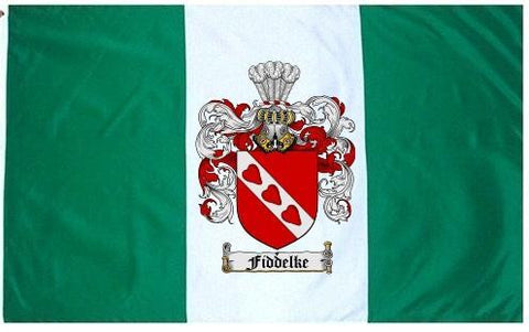 Fiddelke family crest coat of arms flag
