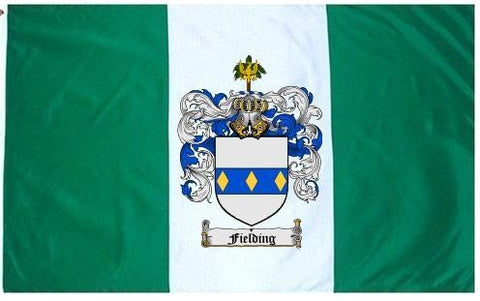 Fielding family crest coat of arms flag