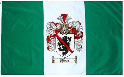 Fines family crest coat of arms flag