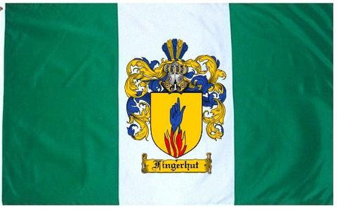Fingerhut family crest coat of arms flag