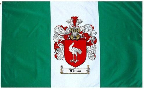 Finns family crest coat of arms flag