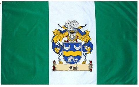 Fish family crest coat of arms flag