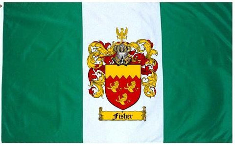 Fisher family crest coat of arms flag