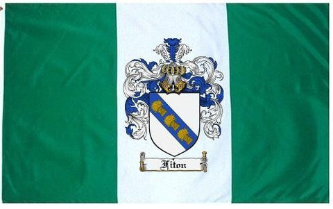 Fiton family crest coat of arms flag