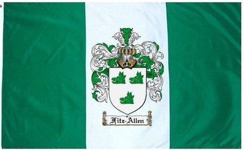 Fitz Allen family crest coat of arms flag