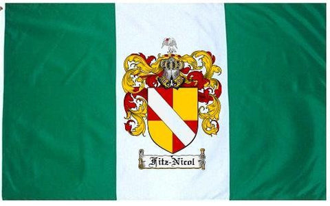 Fitz Nicol family crest coat of arms flag