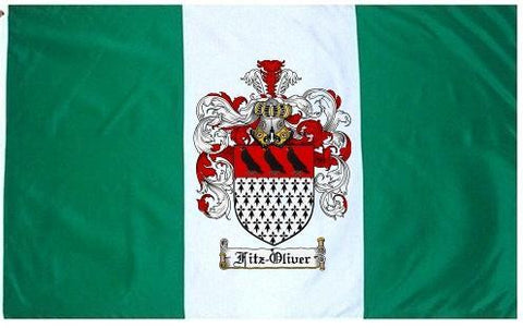 Fitz Oliver family crest coat of arms flag