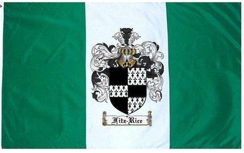 Fitz Rice family crest coat of arms flag