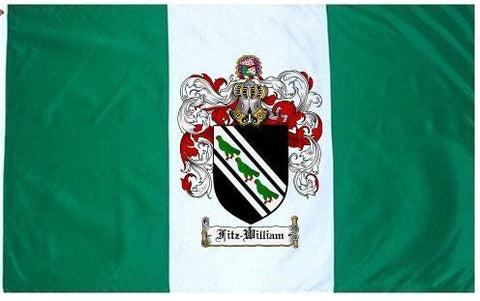 Fitz William family crest coat of arms flag