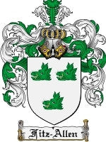 Fitzallen coat of arms family crest download