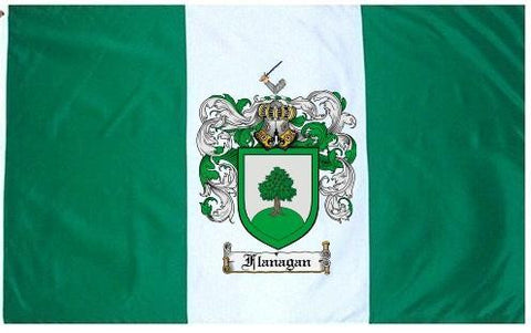 Flanagan family crest coat of arms flag