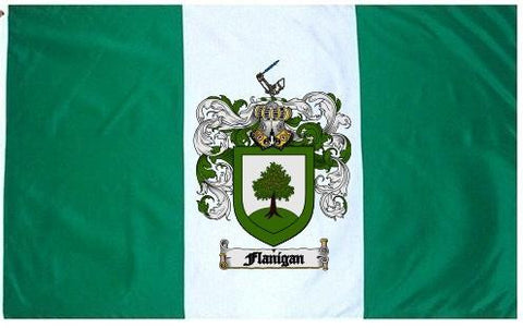 Flanigan family crest coat of arms flag