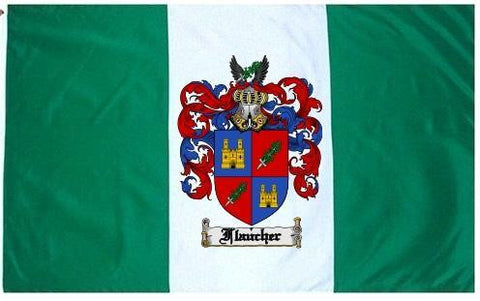 Flaucher family crest coat of arms flag