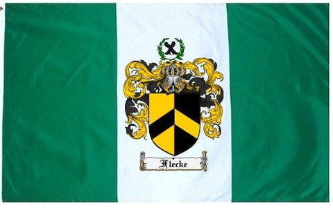 Flecke family crest coat of arms flag
