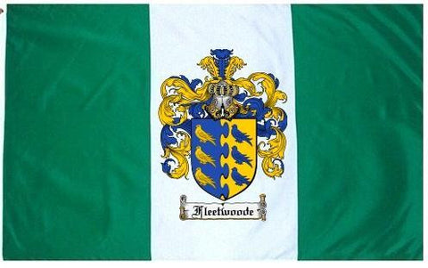 Fleetwoode family crest coat of arms flag