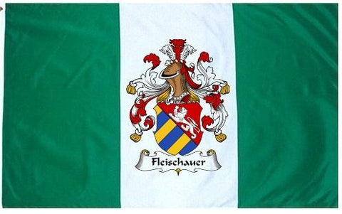 Fleischauer family crest coat of arms flag