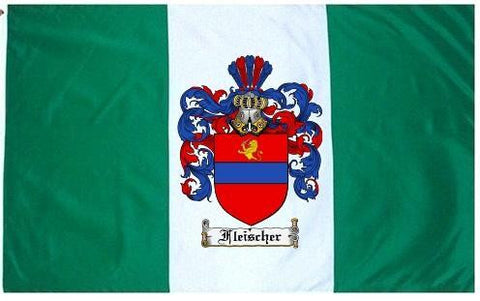 Fleischer family crest coat of arms flag