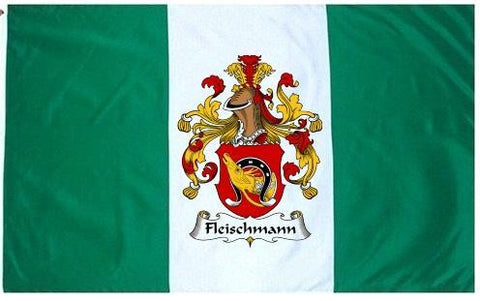 Fleischmann family crest coat of arms flag
