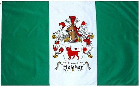 Fleisher family crest coat of arms flag