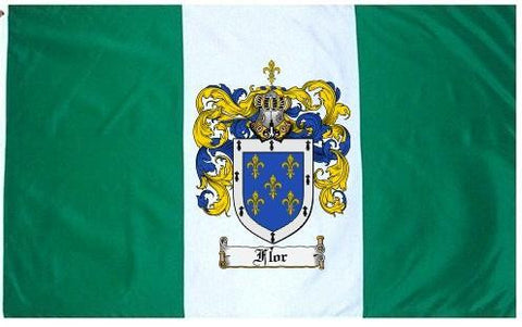 Flor family crest coat of arms flag