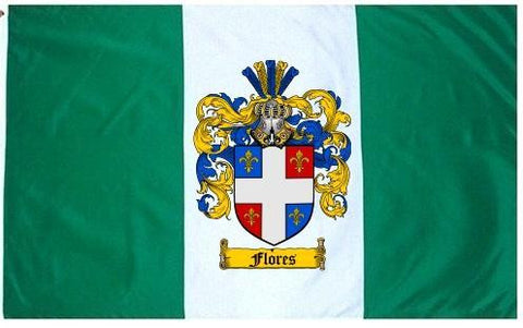 Flores family crest coat of arms flag