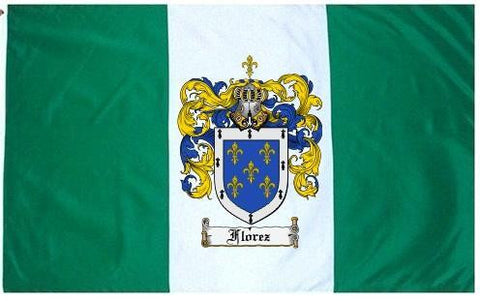 Florez family crest coat of arms flag