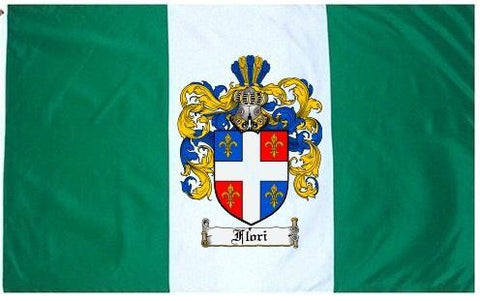 Flori family crest coat of arms flag