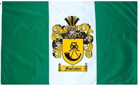 Foerster family crest coat of arms flag
