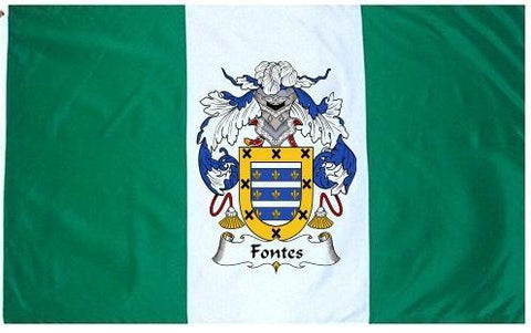 Fontes family crest coat of arms flag