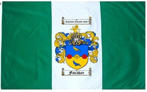 Foraker family crest coat of arms flag